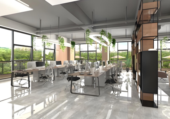 章丘区办公室装修注重细节装饰，增添空间生机活力